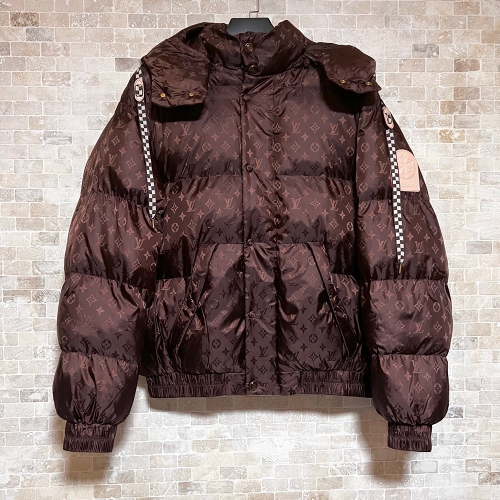 Louis Vuitton Dark Brown Monogram Quilted Puffer Jacket